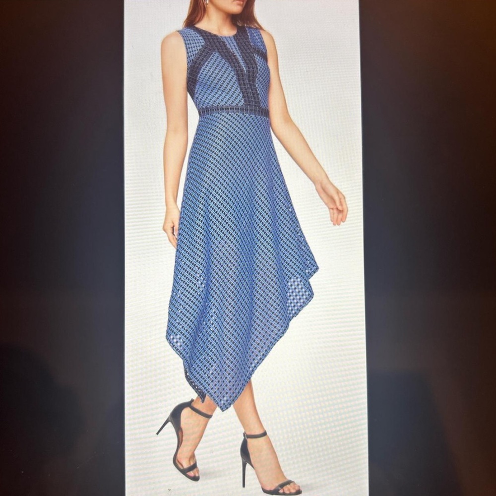 BCBGMaxAzria Blue Asymmetrical Dress